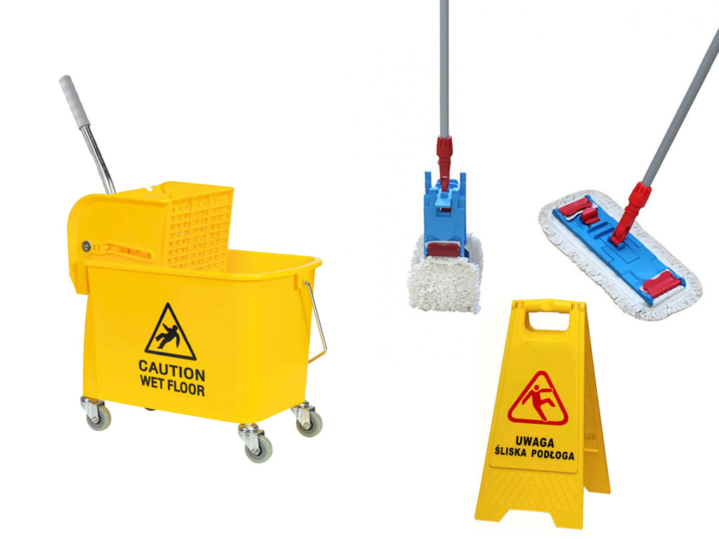 Dva -Chamber 20L mop čistiaci vozík 40 cm doska