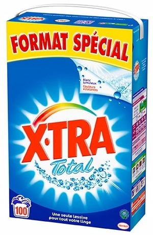 Prací  prášok - X-TRA prášok 100 umývanie bielej farby 5.5kg henkel fr