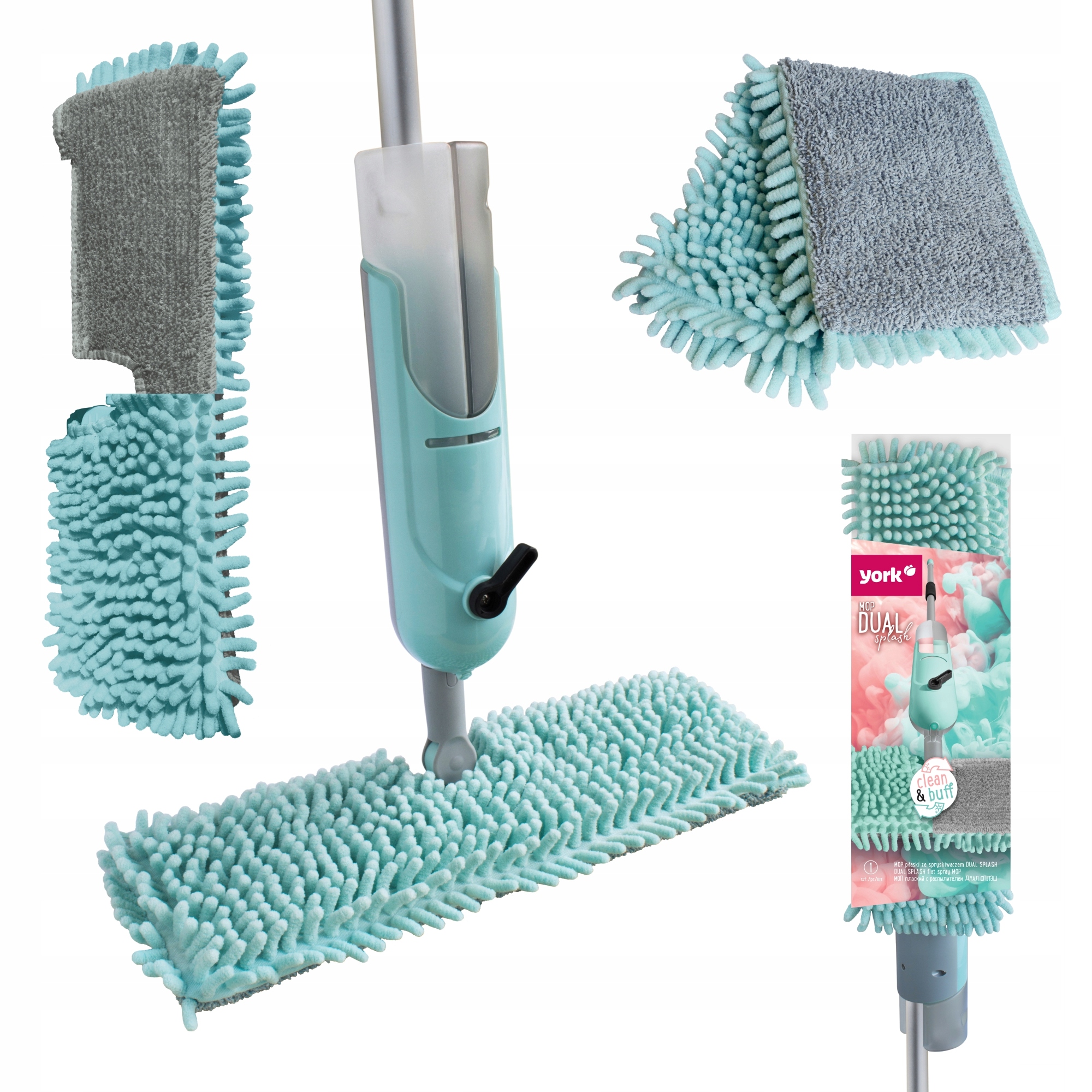 York Swivel Flat mop s duálnou práčkou
