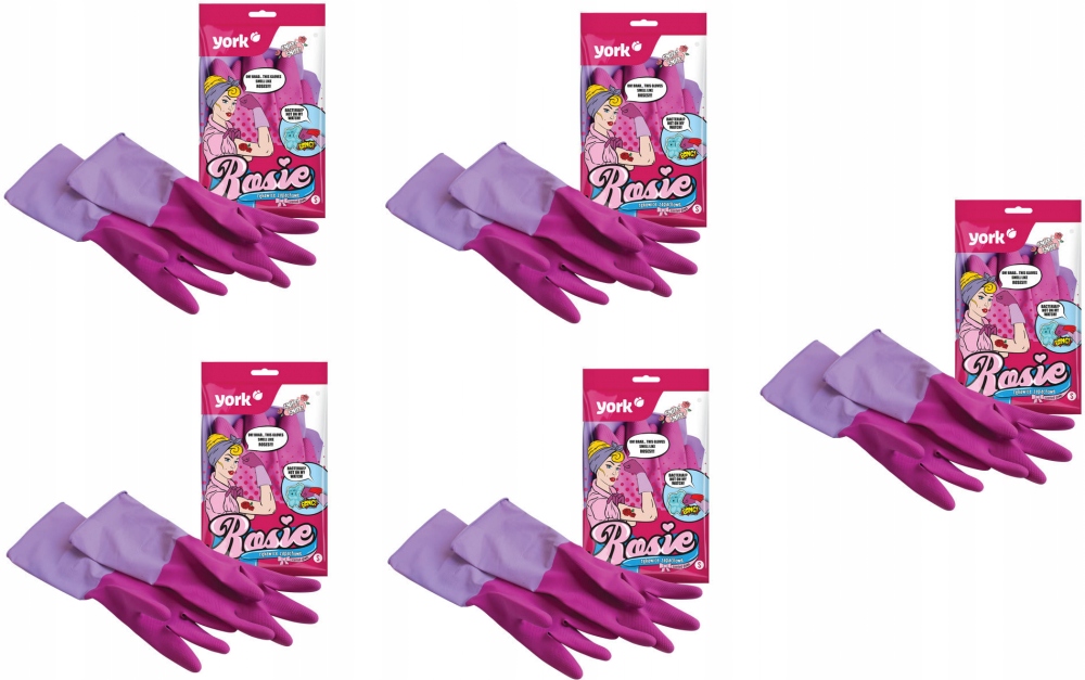 York Universal Gum Gloves L Rosie x 5