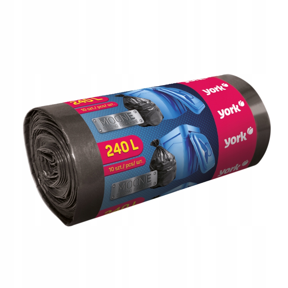YORK vrecia na odpadky, veľmi veľké, hrubé STRONG 240L