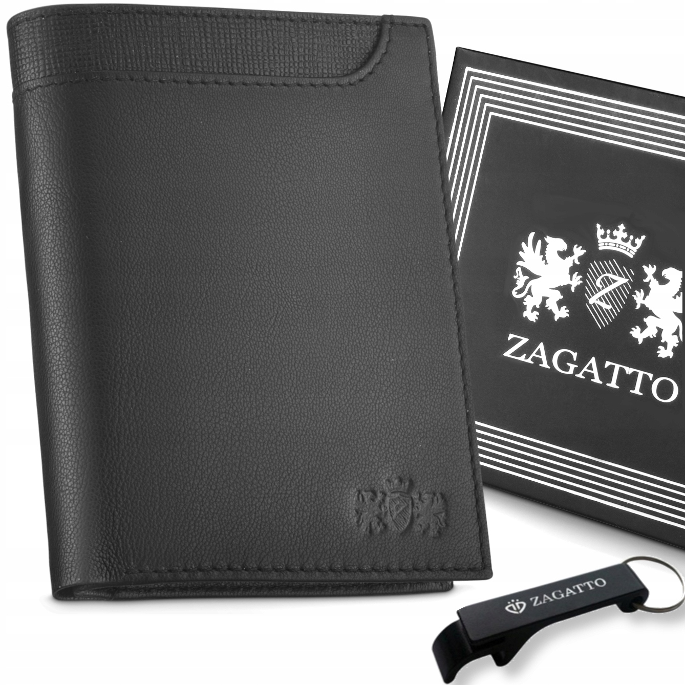 Peňaženka - Zagatto Peňaženka Prírodná koža čierna zg-N4-f2-mužov produkt