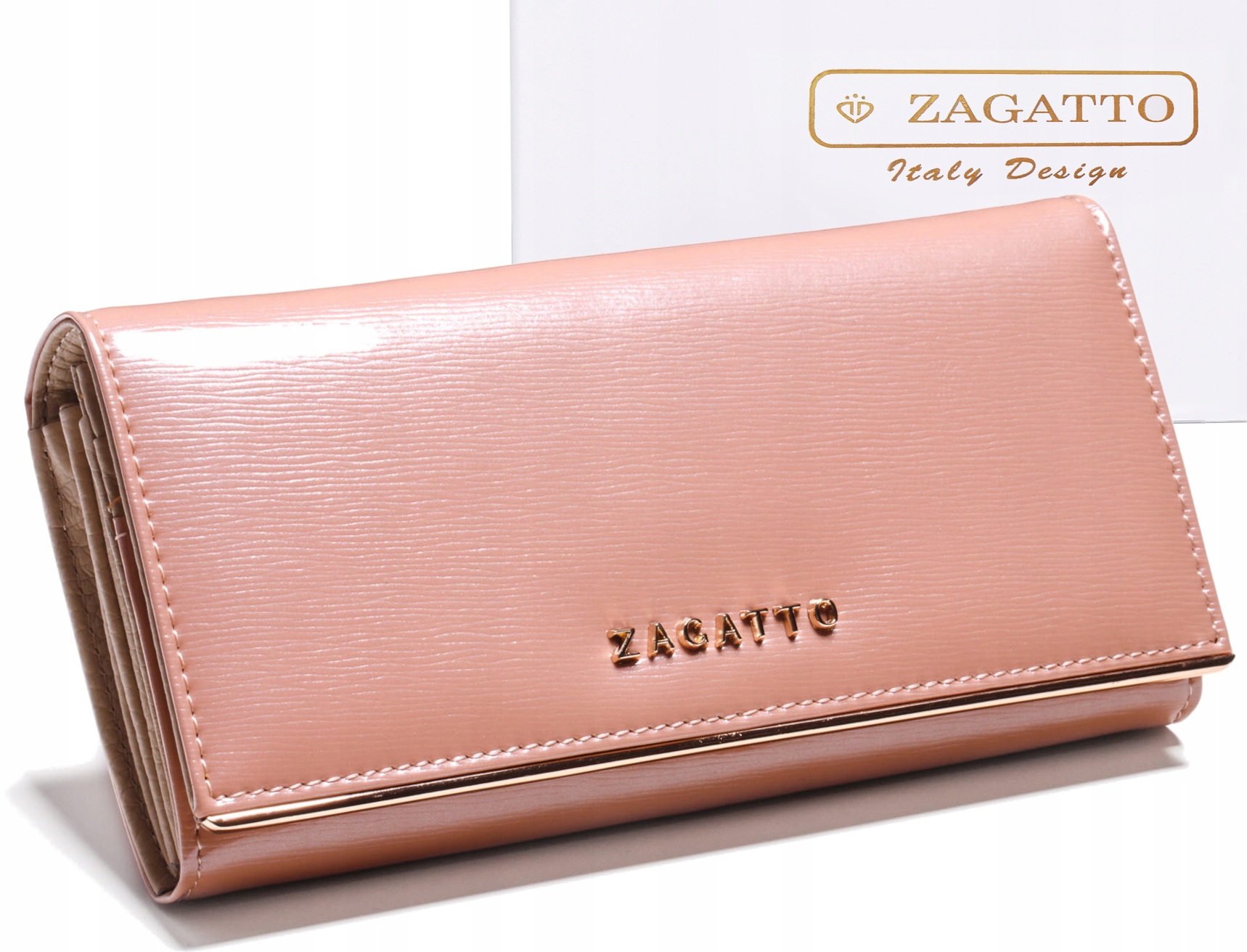Peňaženka - Zagatto ružová kožená ružová koža 160 sh - dámsky produkt