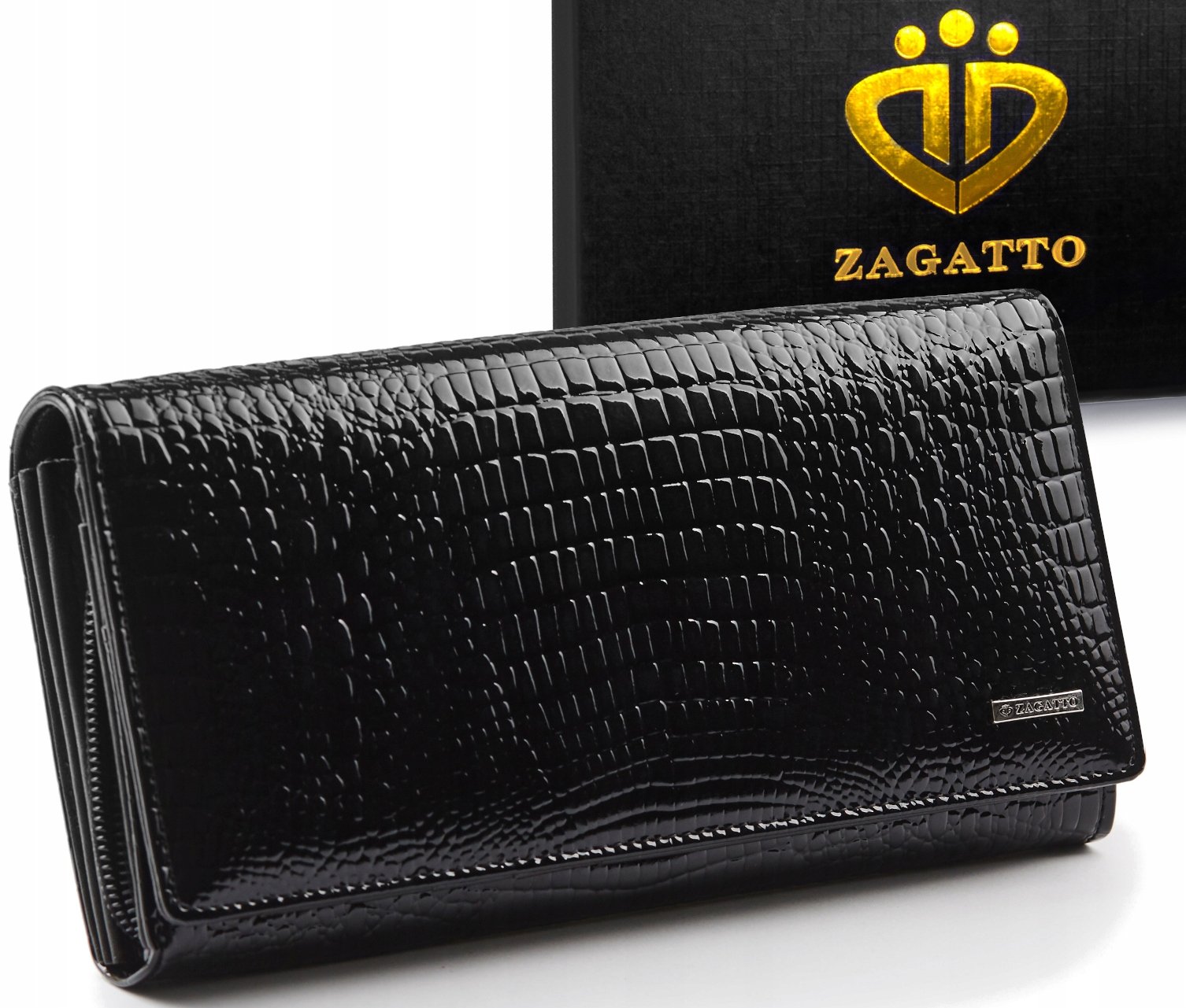 Peňaženka - Produkt ZGATTO WALLET PRÍRODNÁ KRÁĽOVA ČIERNA ČIERNA ZG-106-SC-WOMEN
