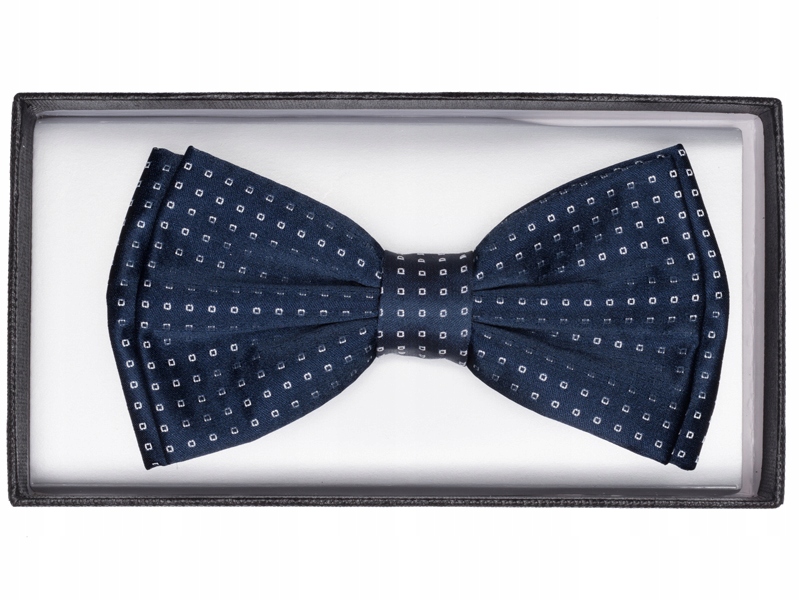 Greg Bow Tie Classic White, Navy Blue