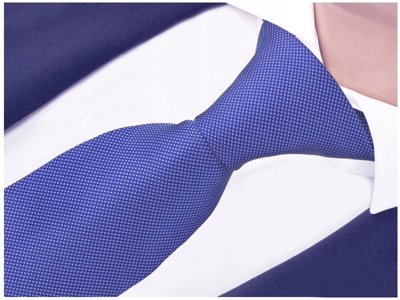 Rene Chagal široký kravata klasický strih polyester námorný modrý, modrý