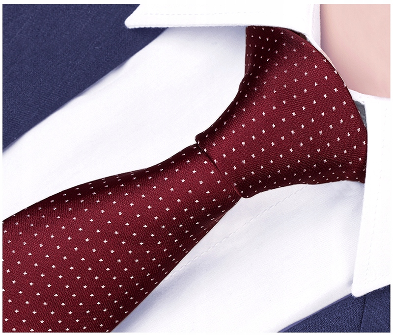 Rene Chagal široký kravata klasický strih polyester biely, červený