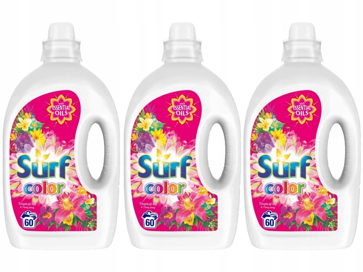 Prací gél - Nastaviť 3x Surf Color Tropical Lily Ylang Gel 3x3L
