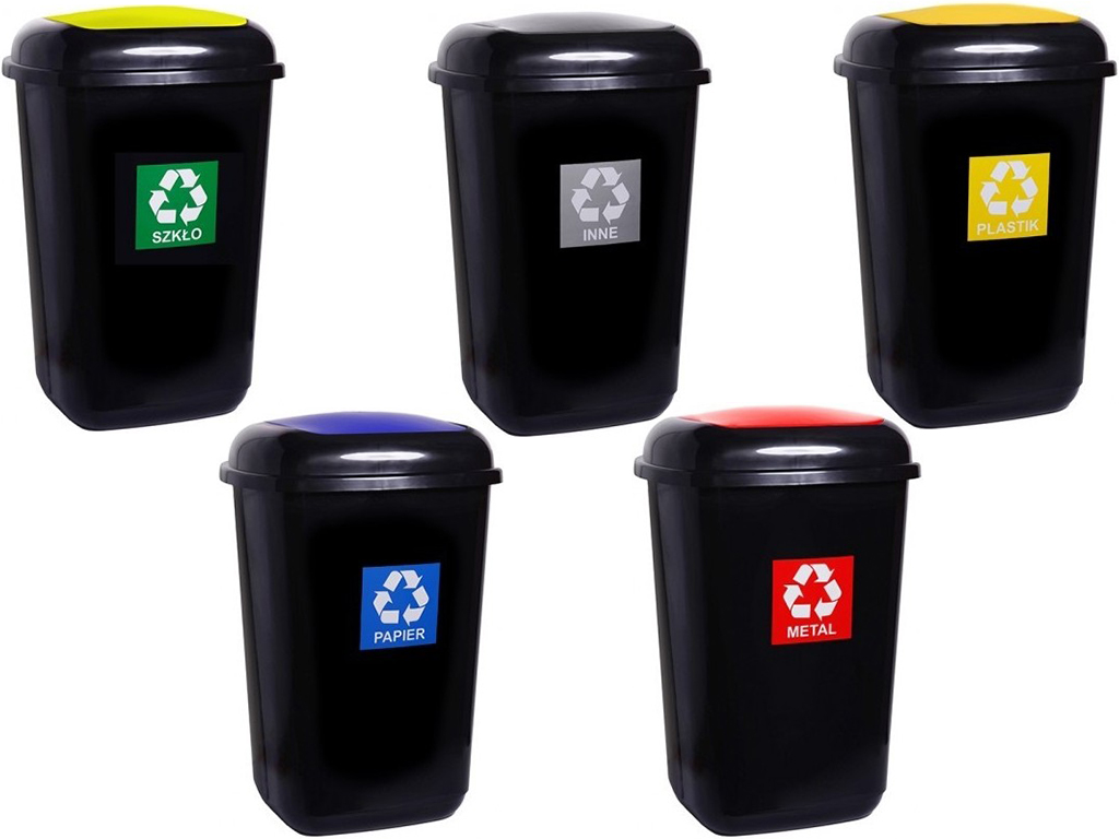 Nastavte 5x45L bashes na segregáciu odpadu a odpadu