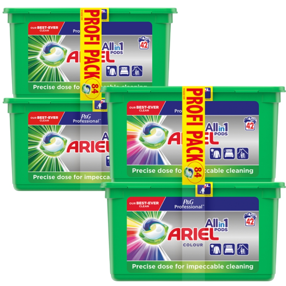 Pracie kapsuly a tablety - Sada Ariel Kapsules na pranie Farba + biela 168 SZ
