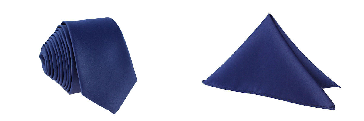 Úzky kravata Tissino Navy Blue Polyester