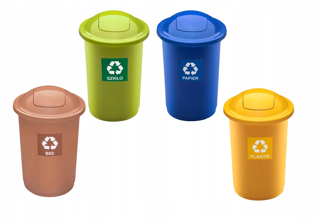 Sada odpadkových segregácií košíka 50 l Top Bin 4 ks