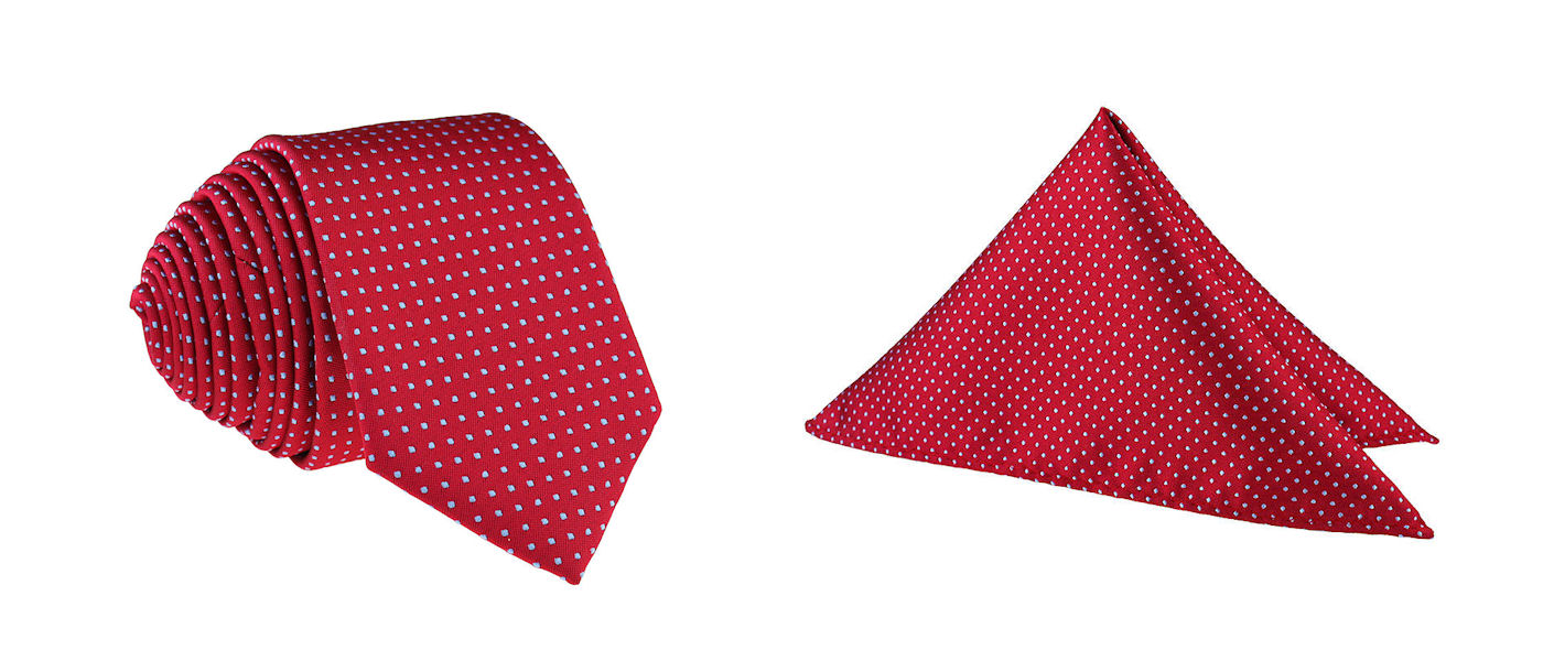 Úzka kravata Tissino Polyester Red, modrá