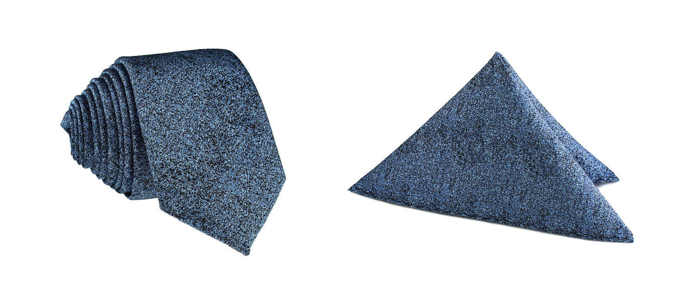 Úzka kravata Tissino Polyester Navy modrá, modrá