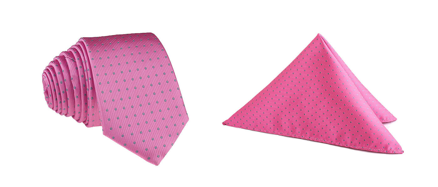 Úzka kravata Tissino Pink Polyester, šedá