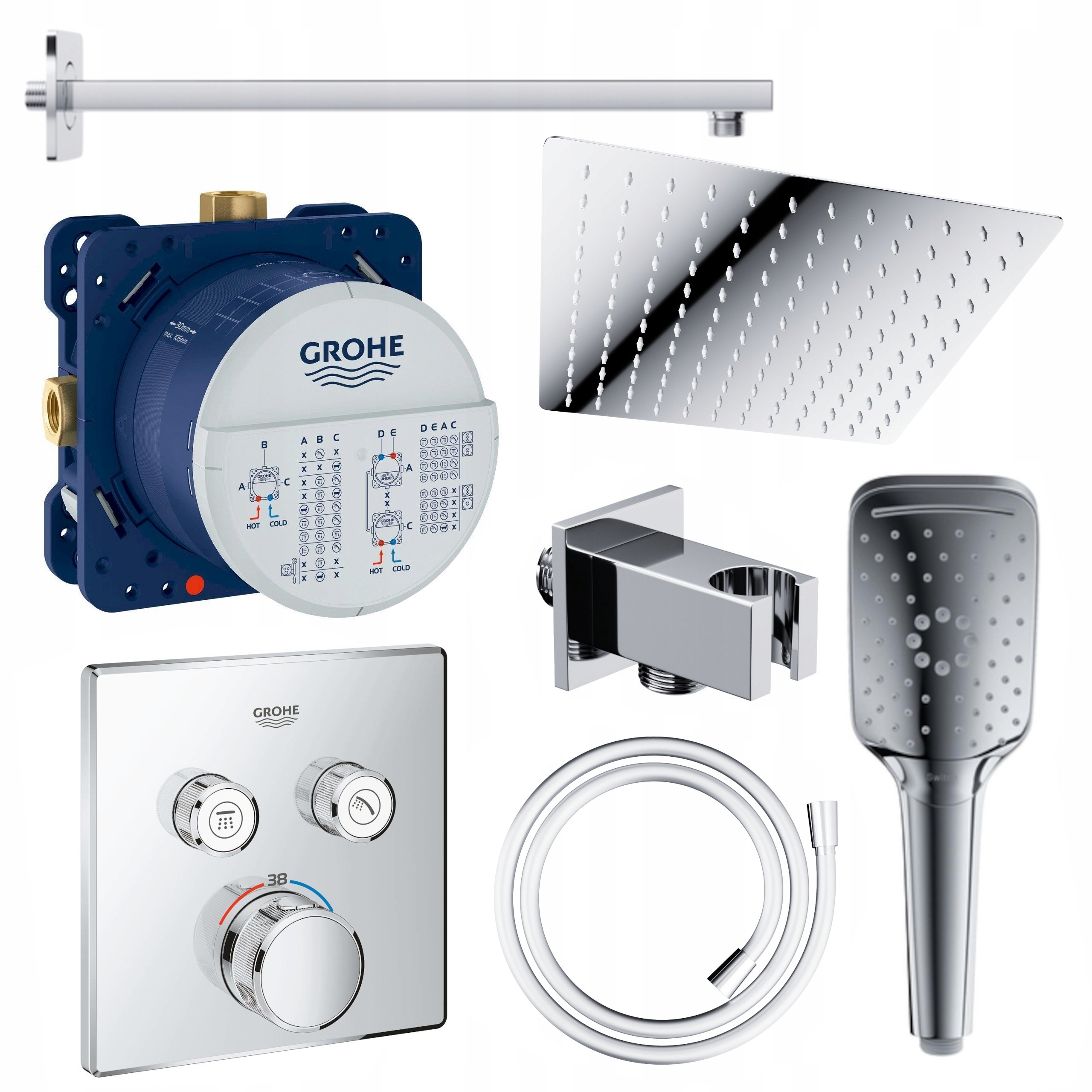 Grohe termostat sprejový set 20x20 cm