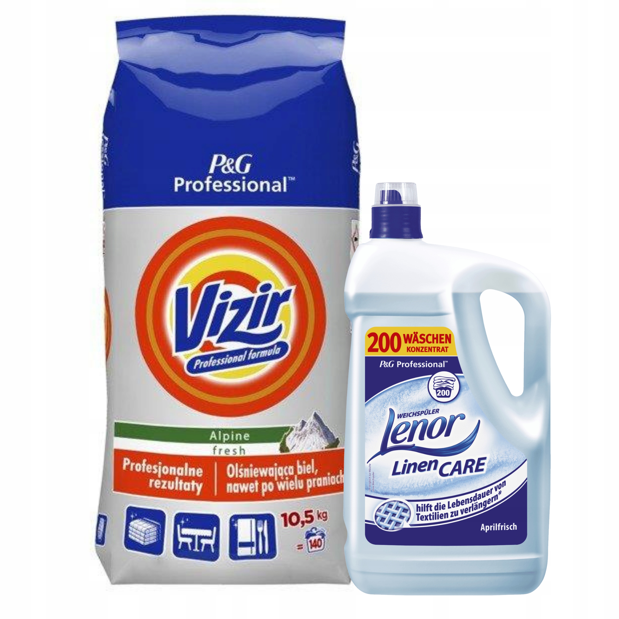 Prací  prášok - VIZIR Biely prášok SET 10.5 kg + legen