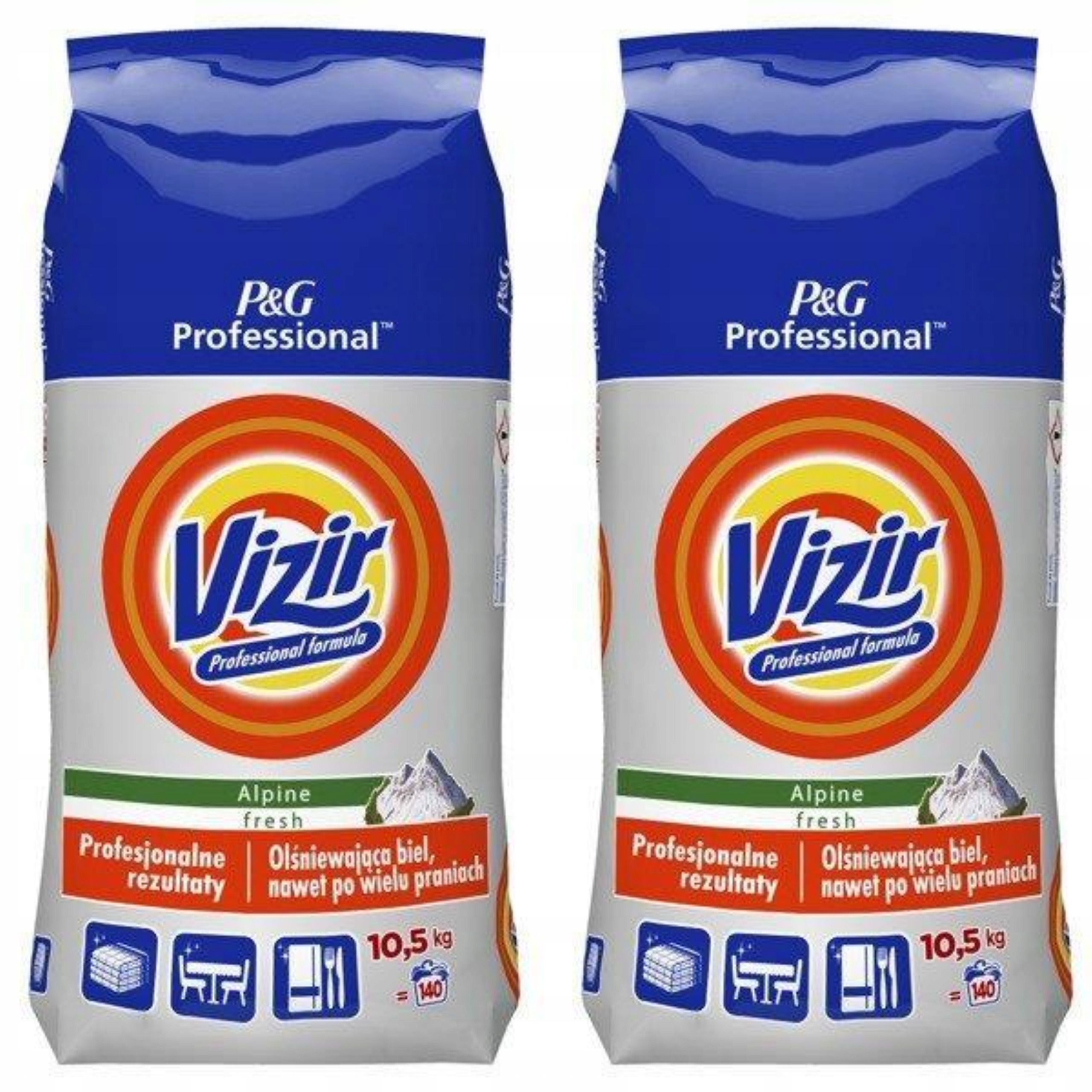 Prací  prášok - Umývanie práškových práškov VIZIR Norma 10,5 kg x2