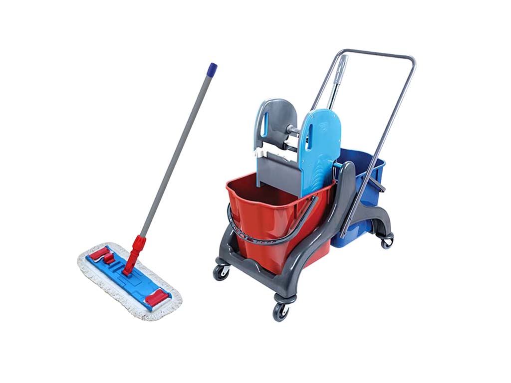Saturn Set Cleaning Trolley 2x20L + mop 50cm