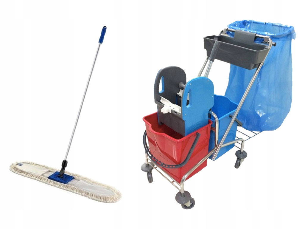 Spark Set Cleaning Trolley 2x20l Mop 100cm
