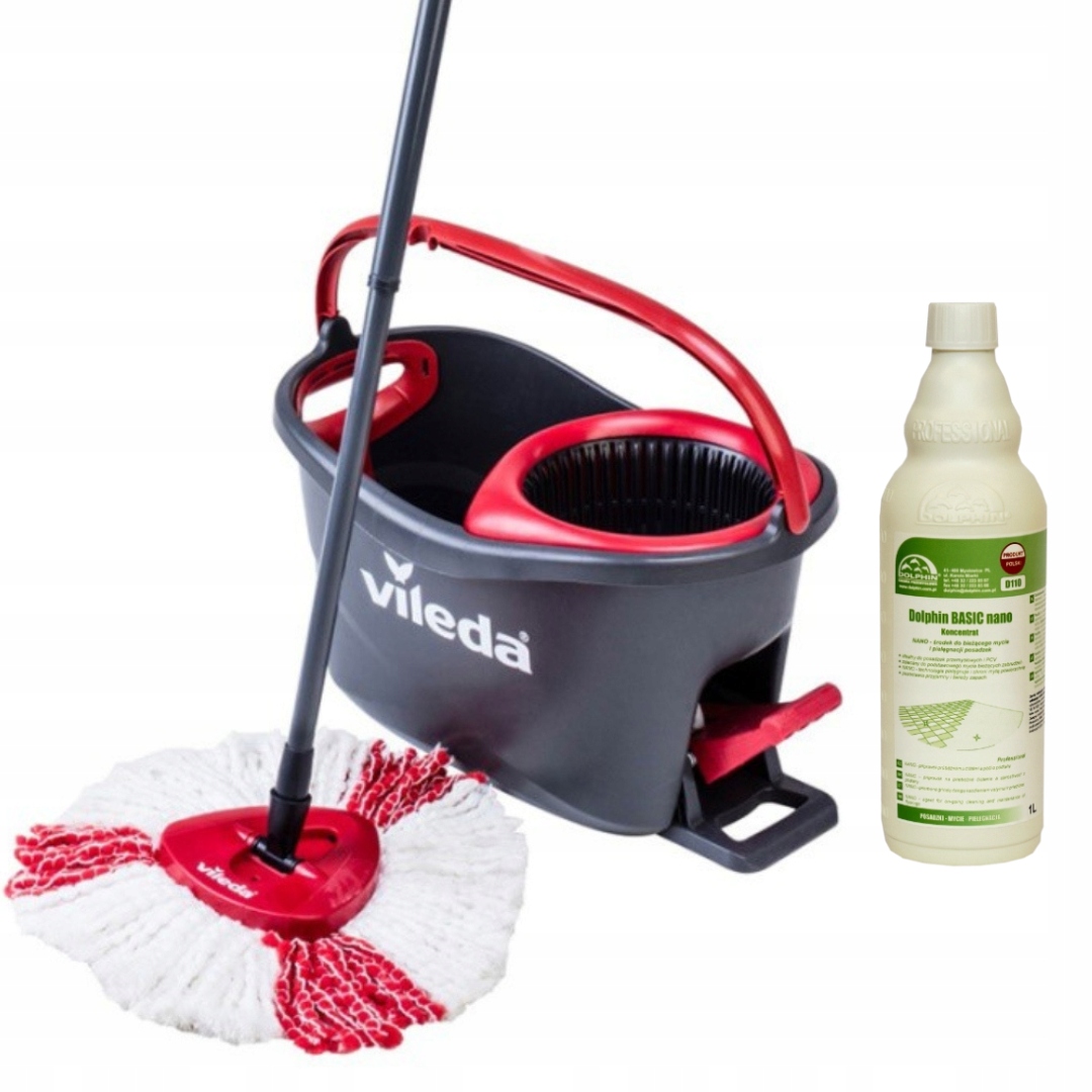 Vileda TURBO Rotačný mop SET + Čistič podláh