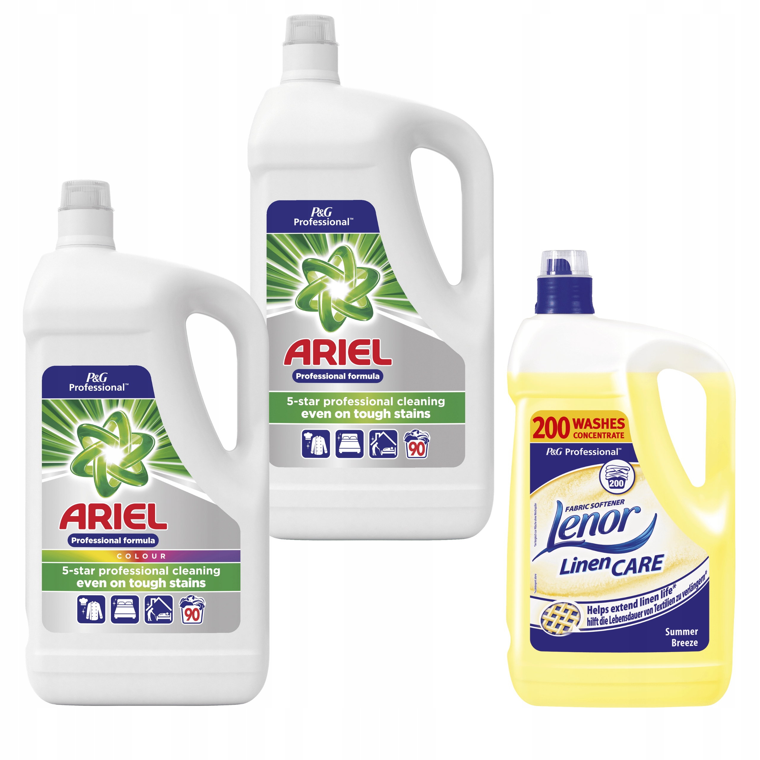 Prací gél - Umývanie súpravy Ariel White Fluid + Color + LENOR