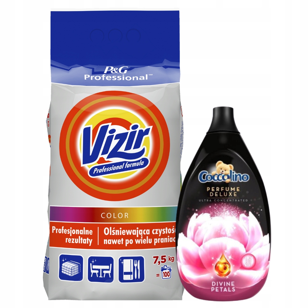 Prací prášok - Práčka VIZIR FARBA 7,5 + COCCOLINE Kvapalina