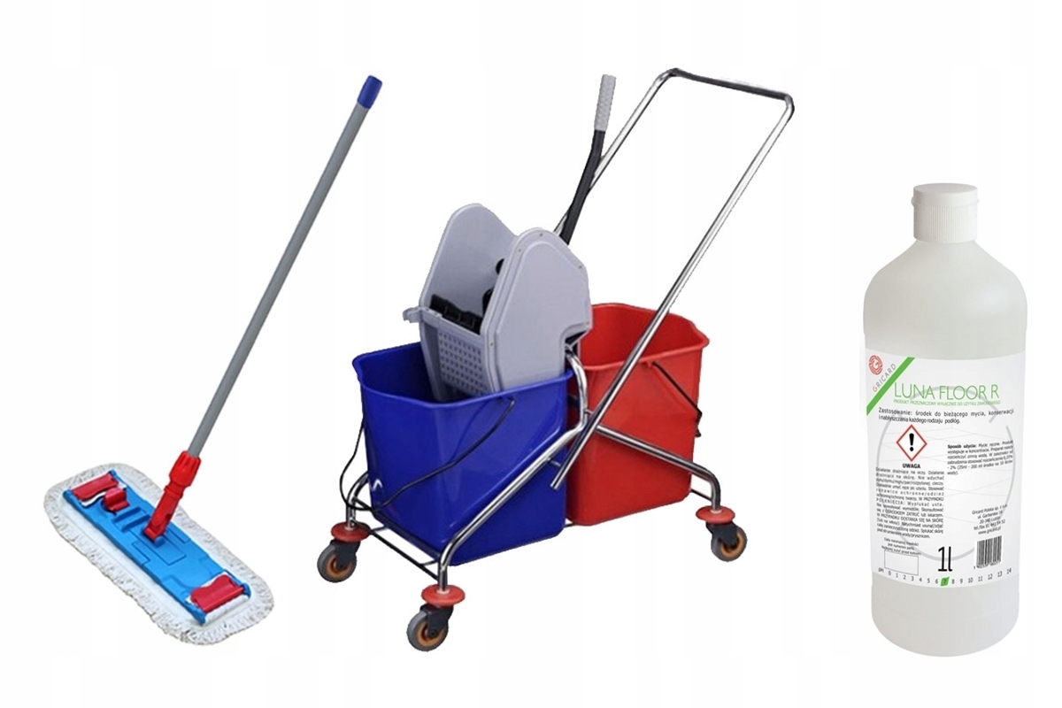 Čistiaca sada 2x20l + mop 50cm + tekutina