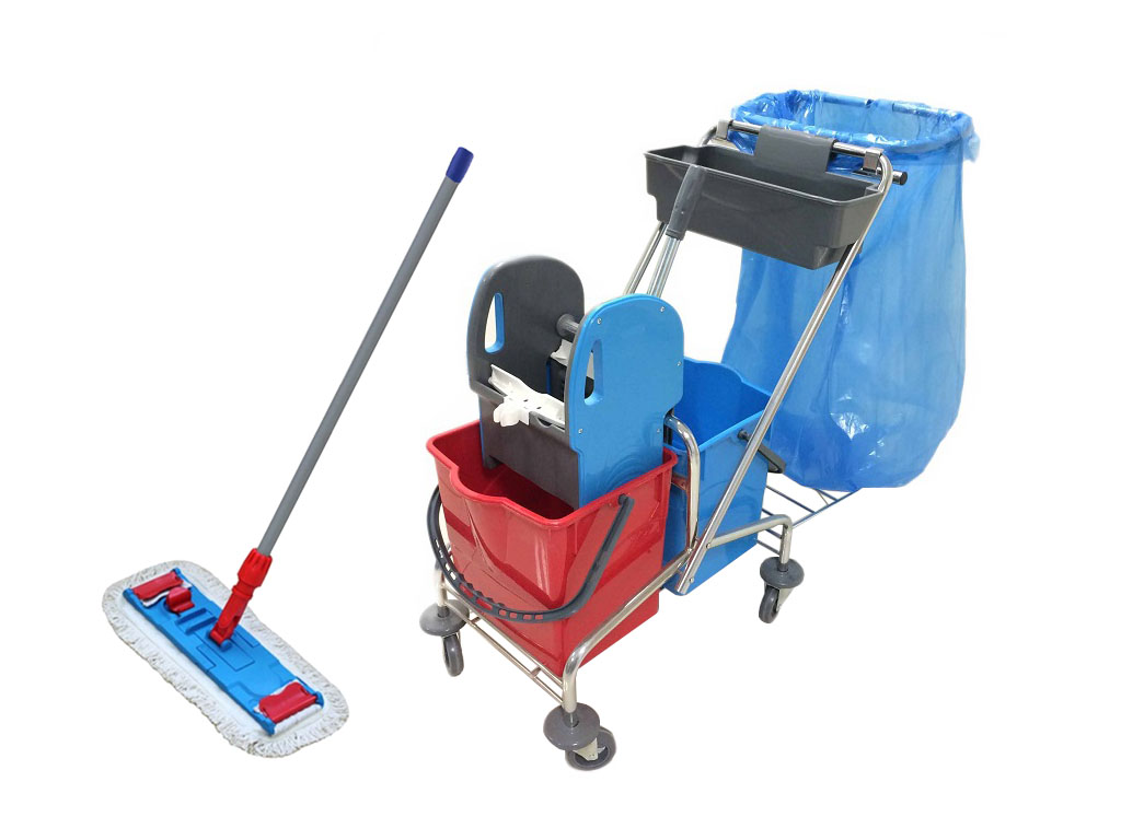 Čistiaci vozík set 2x18l + mop
