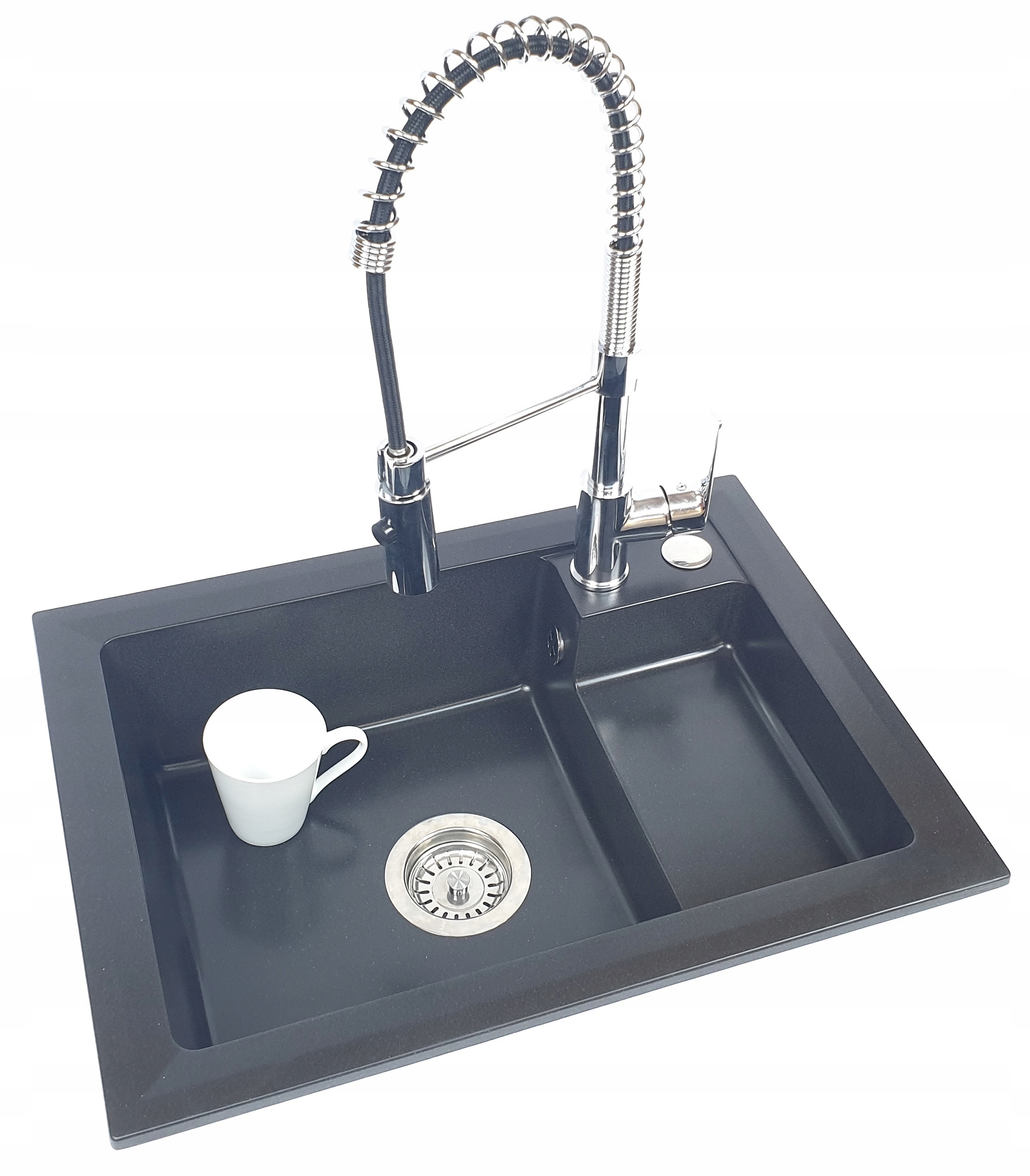 Kuchynská batéria - SET granitový drez 60 + BATÉRIA pružina VYS
