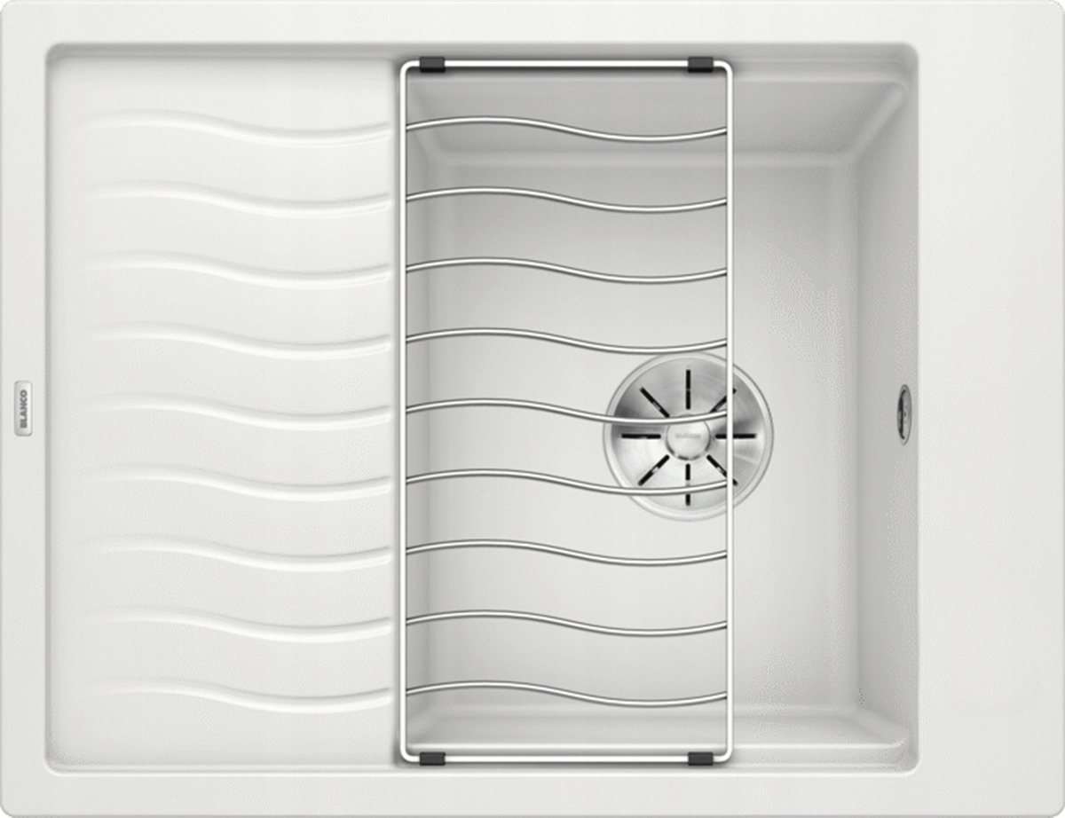 Kuchynská batéria - Sink. Blanco Elon 45s s infinátom a bielym sifónom