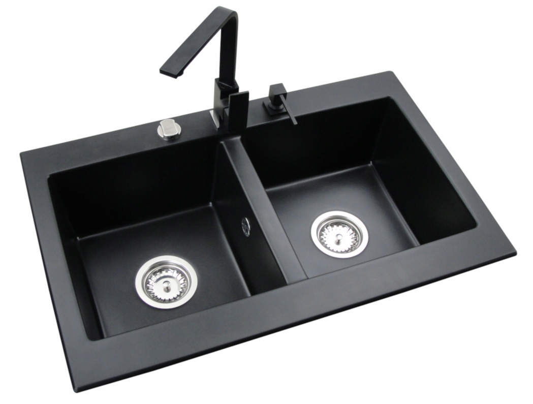 Kuchynská batéria - Dva -Chamber Granite Sink + batéria + úplná možnosť