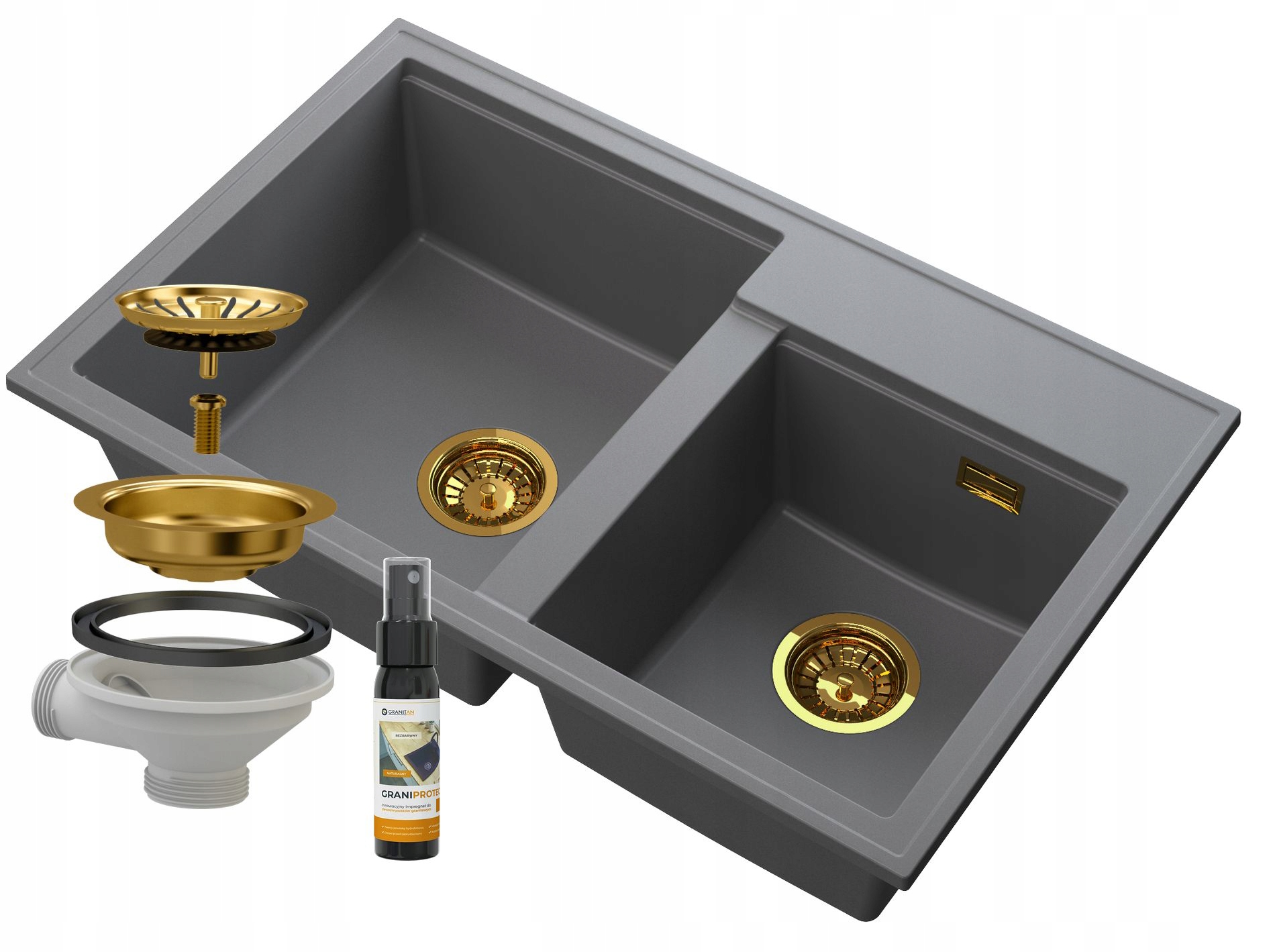 Kuchynská batéria - Žula Sink 2 Commons Great Symfon Golden Hektor