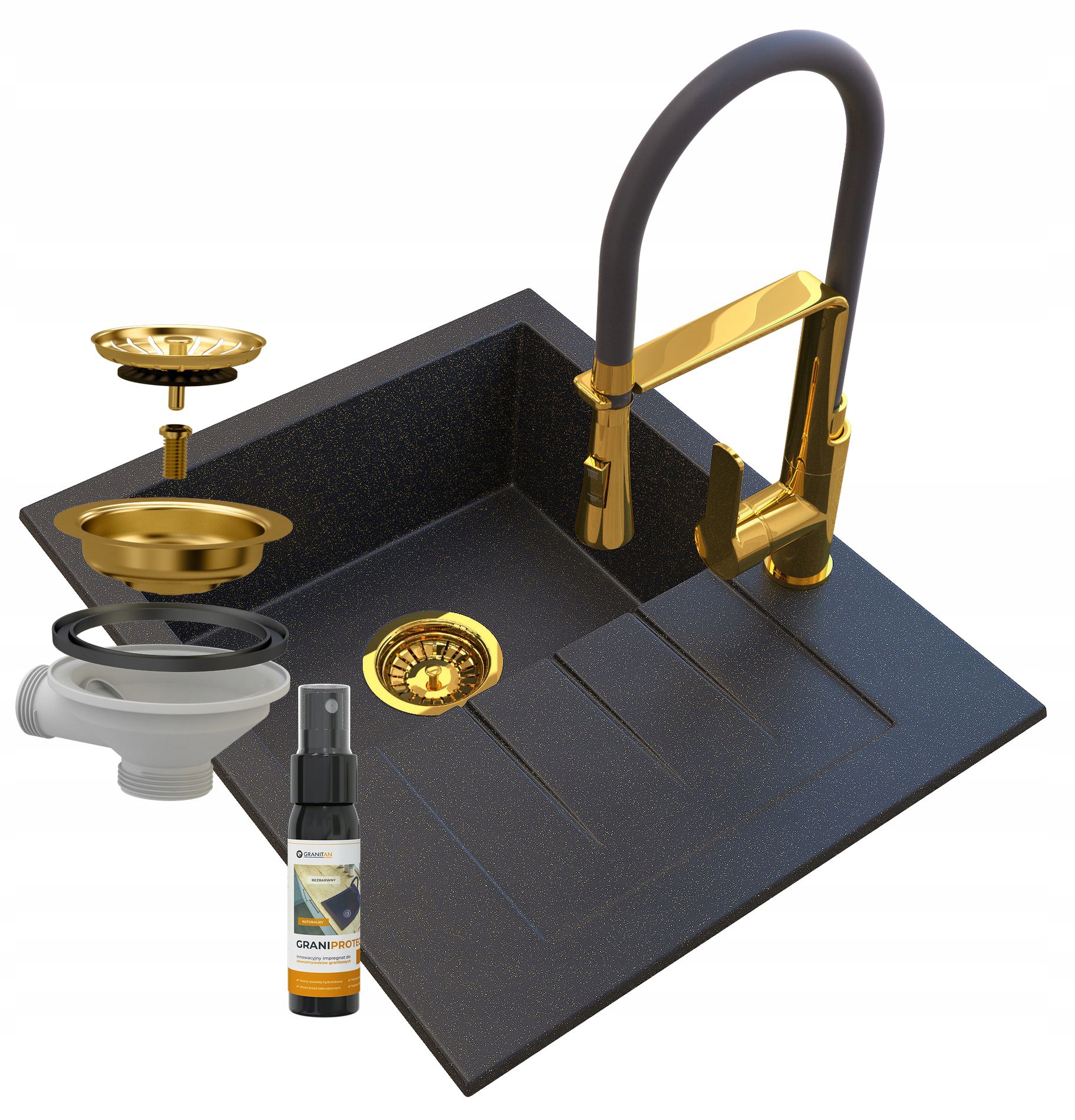 Kuchynská batéria - Zlatá žula SIPHON SIPHON GOLD BATTERSKÁ MILANO