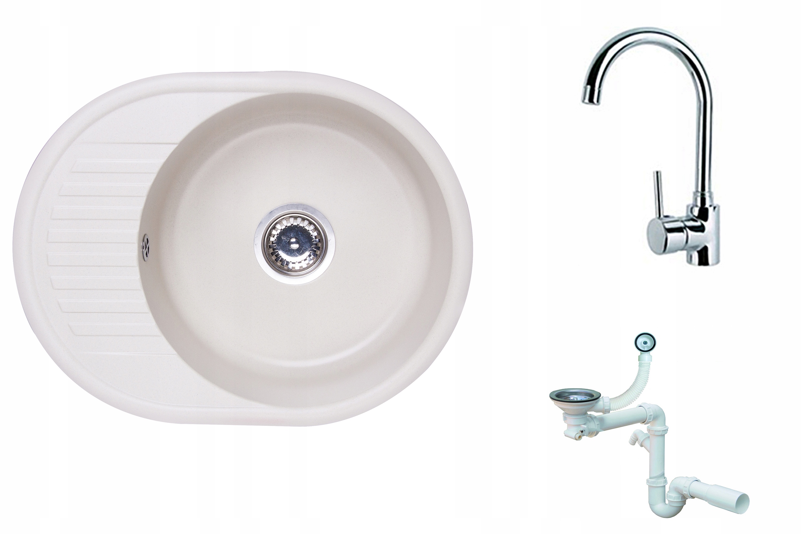 Kuchynská batéria - Single -Chamber Granite Sink + batéria 8 farieb