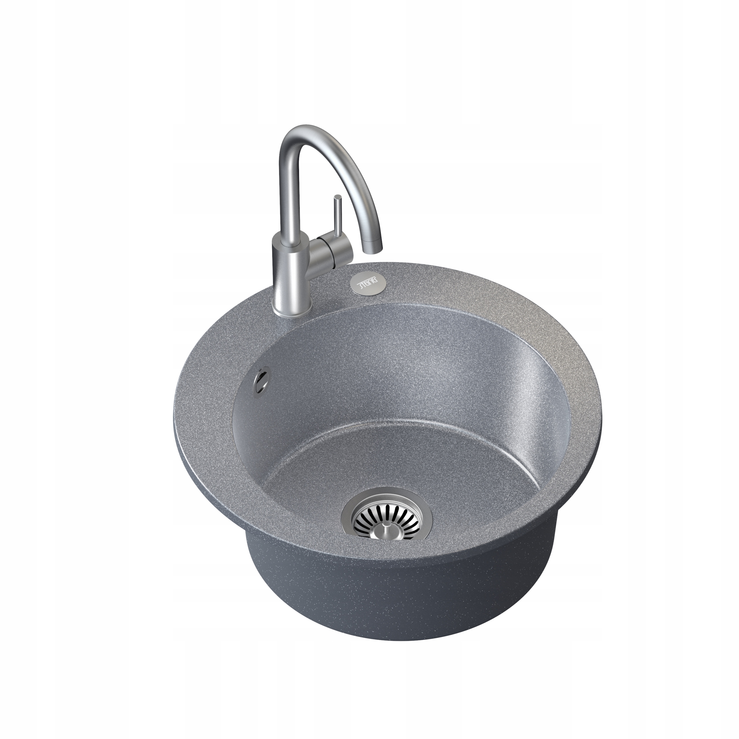 Kuchynská batéria - Sink James 210 Šedá batéria Naomi sifon zástrčka