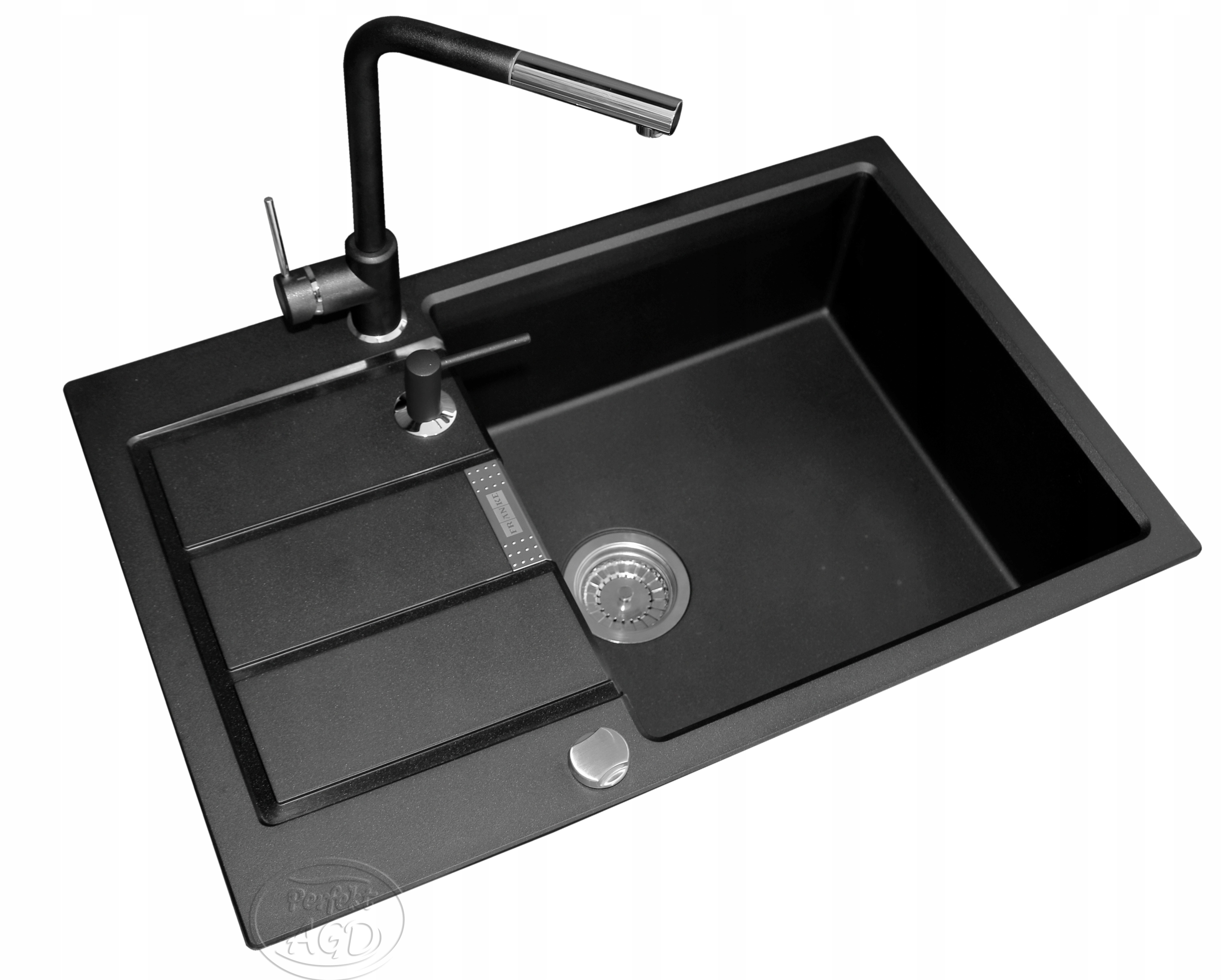 Kuchynská batéria - Sink.Sirius S2d 611-78 XL Onyx+Bat. Sirius S.+DOP