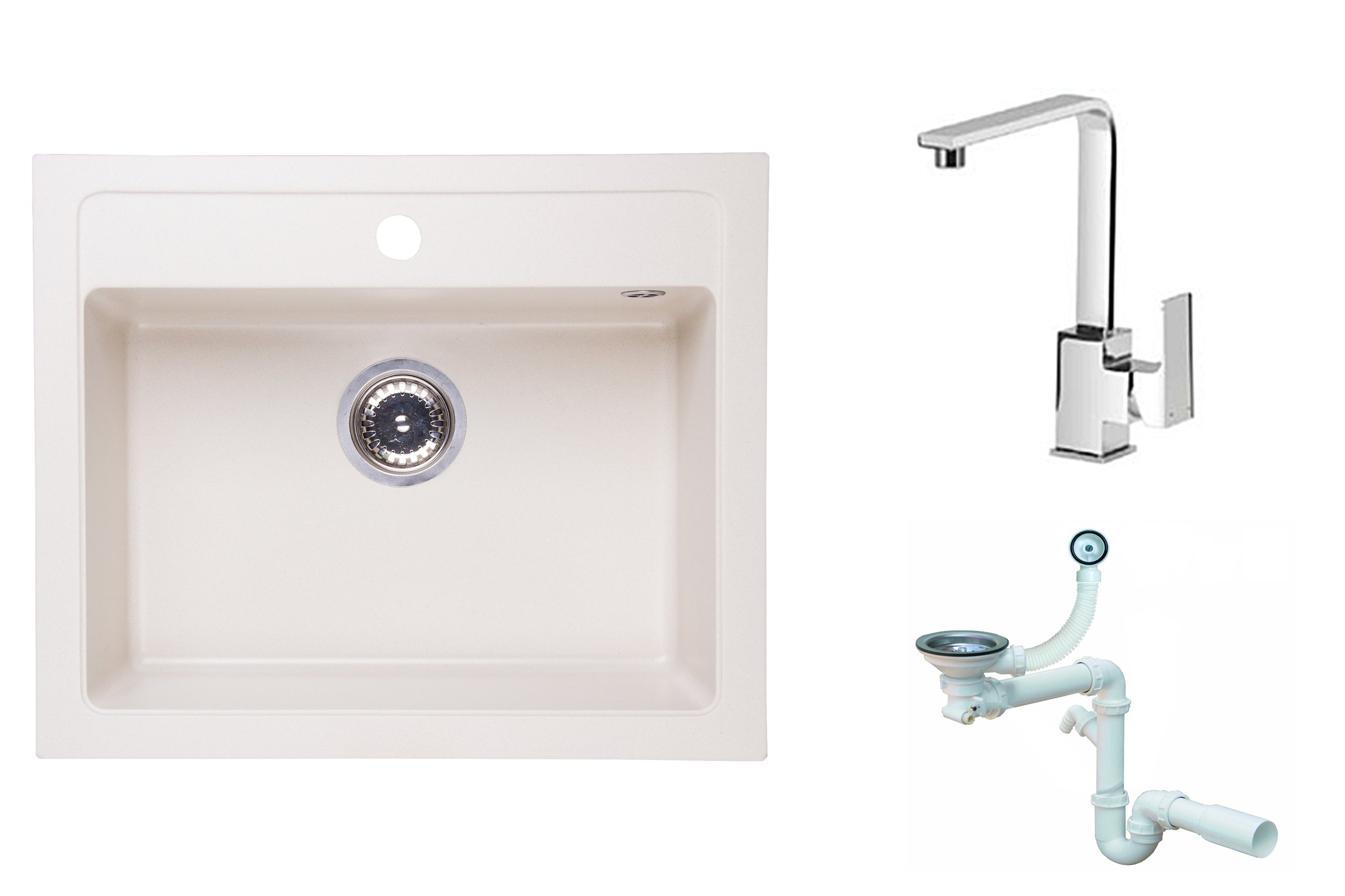 Kuchynská batéria - Single -Chamber Granite Sink Jasmine batéria