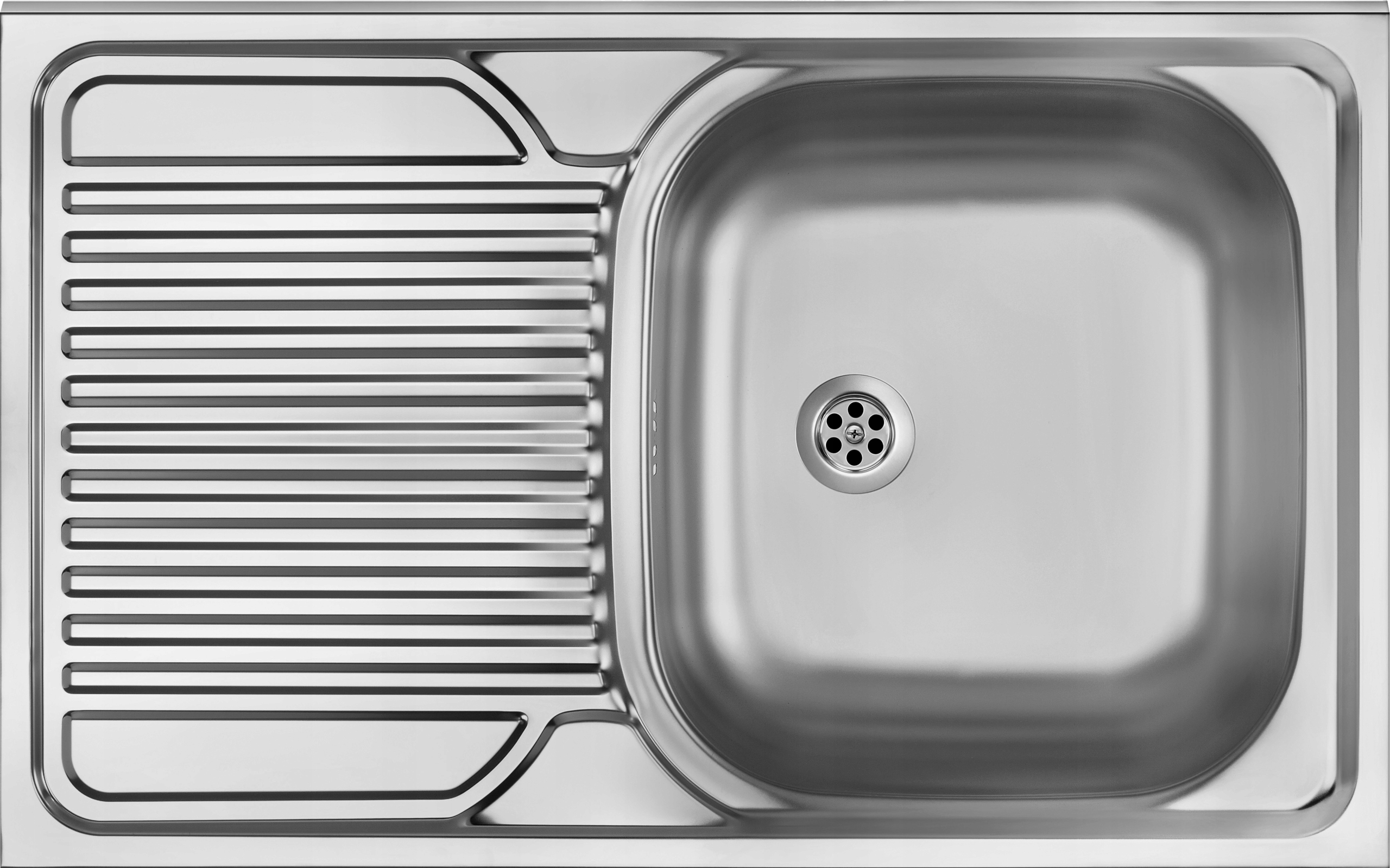 Kuchynská batéria - Oceľový umývadlo aplikované 80x50 Smooth Royal