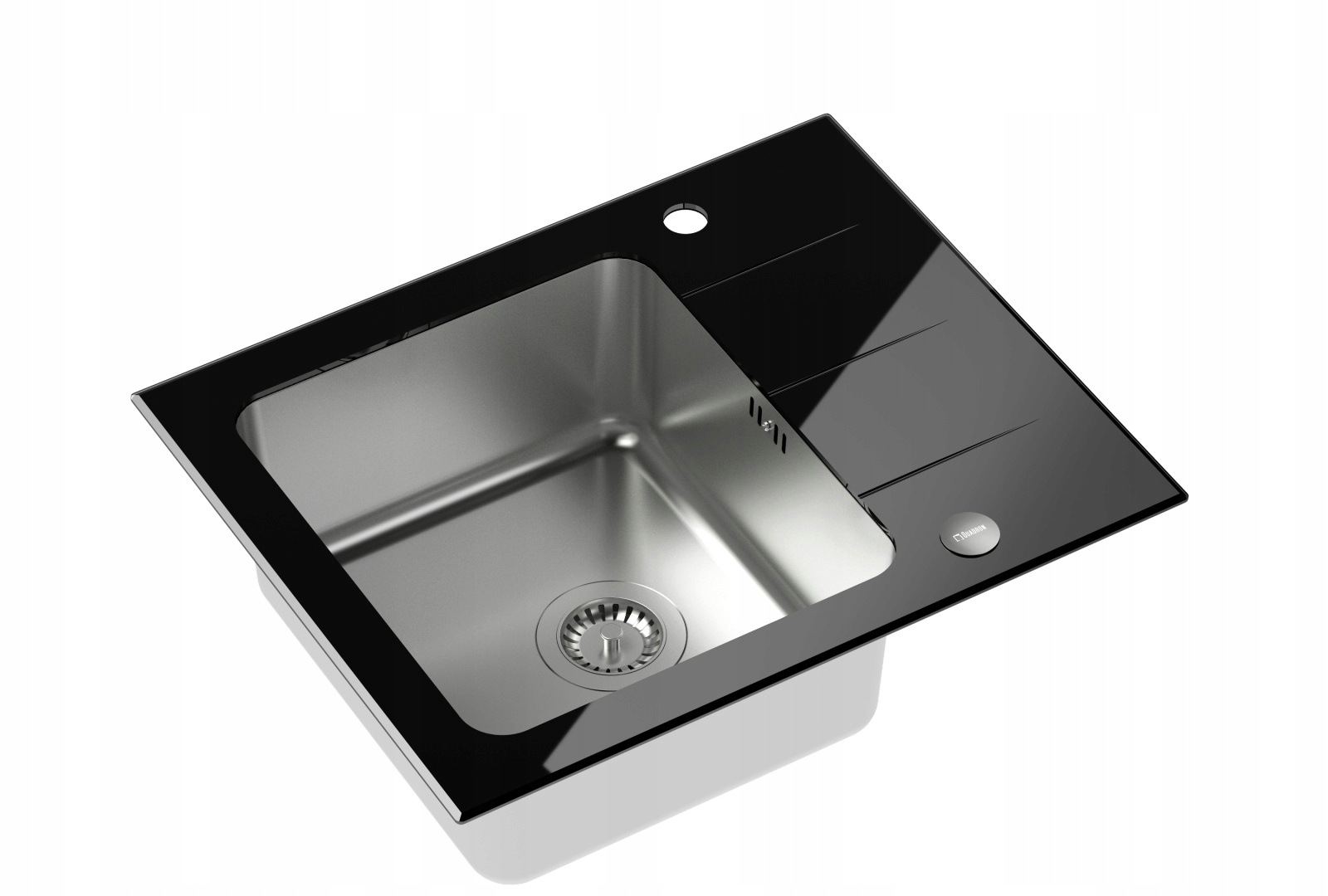 Kuchynská batéria - Ford 116 Glass Wink Black +Quadron Siphon