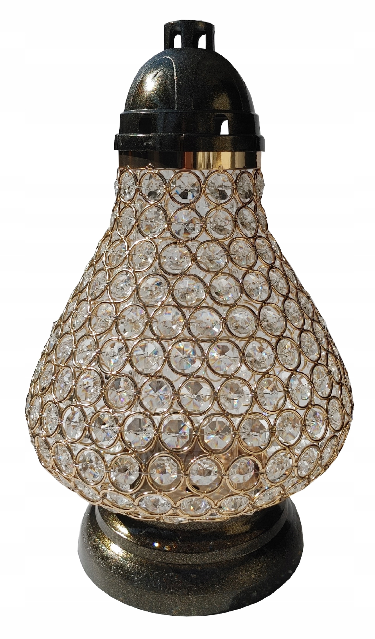 Svietnik, lampáš - ŠAMPIÓNOVÁ KARAFA VITRÁŽ PRELAROVANÁ PREMIUM ZLATÁ 36 CM