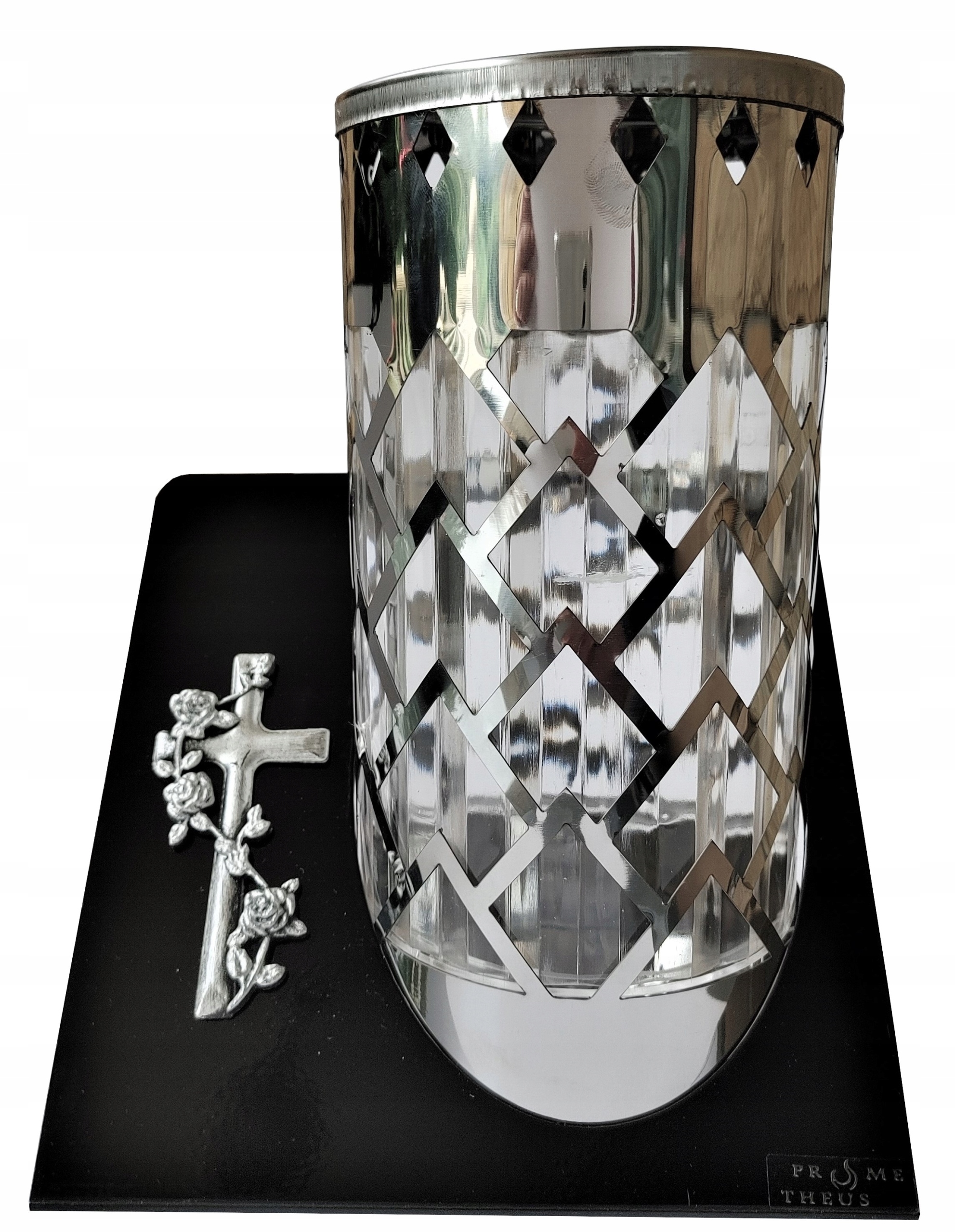 Svietnik, lampáš - Moderná kovová paríž 23 cm sviečka