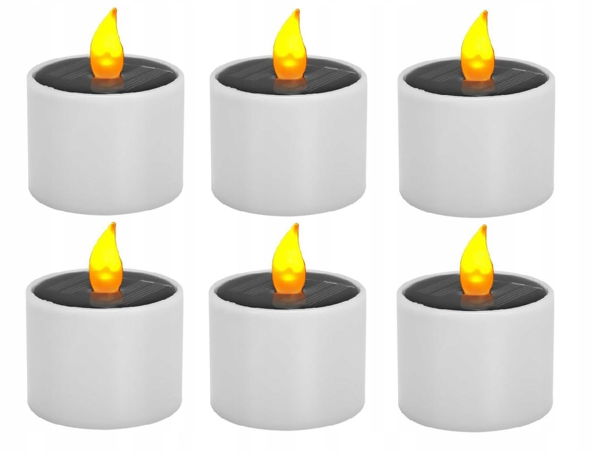 Svietnik, lampáš - Sviečka. Pohyblivý solárny solárny elektrický príspevok 6 ks.