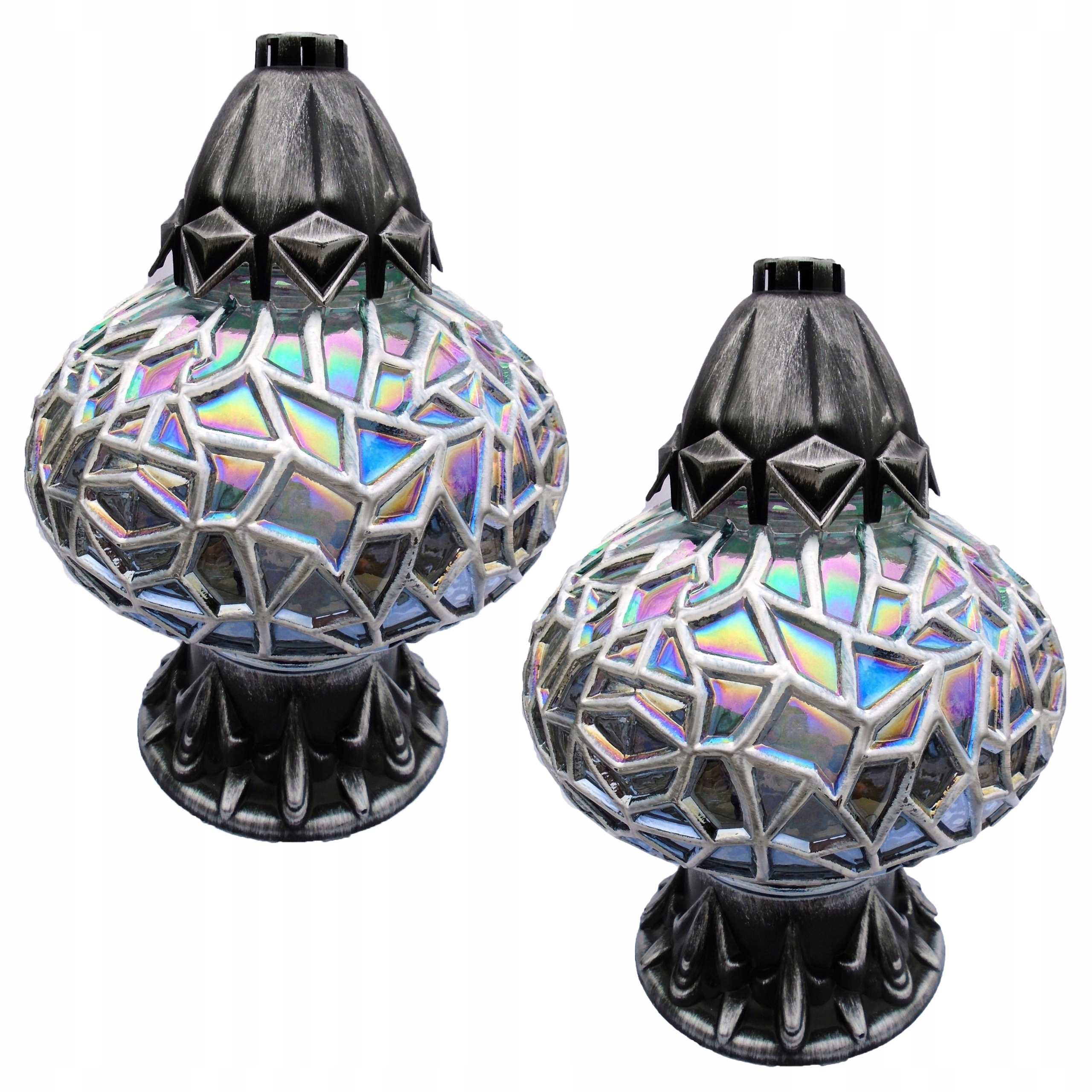 Svietnik, lampáš -  Sviečka sviečky Lanterns guľka max farebné sklo, 2 ks