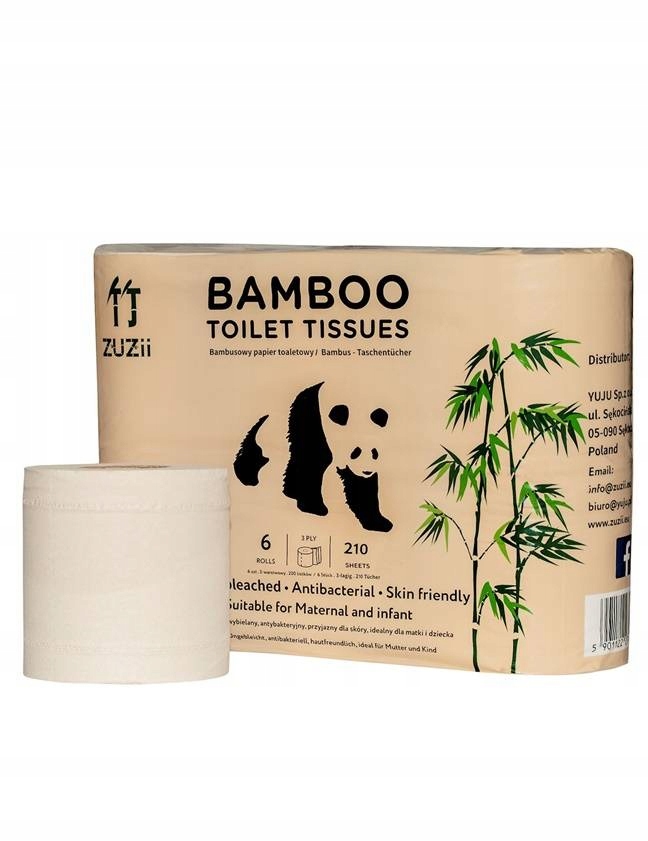 Zuzii bambus toaletný papier 3 vrstvy 6 valcov