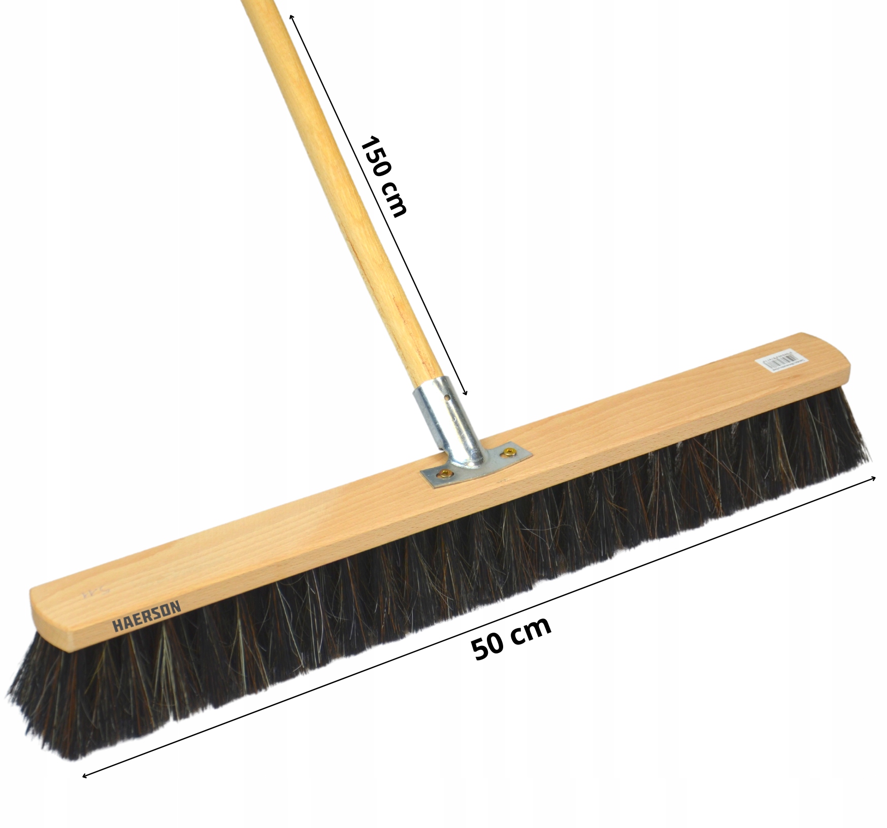 Zmeták na podlahu 50 cm + drevená palica 150 cm