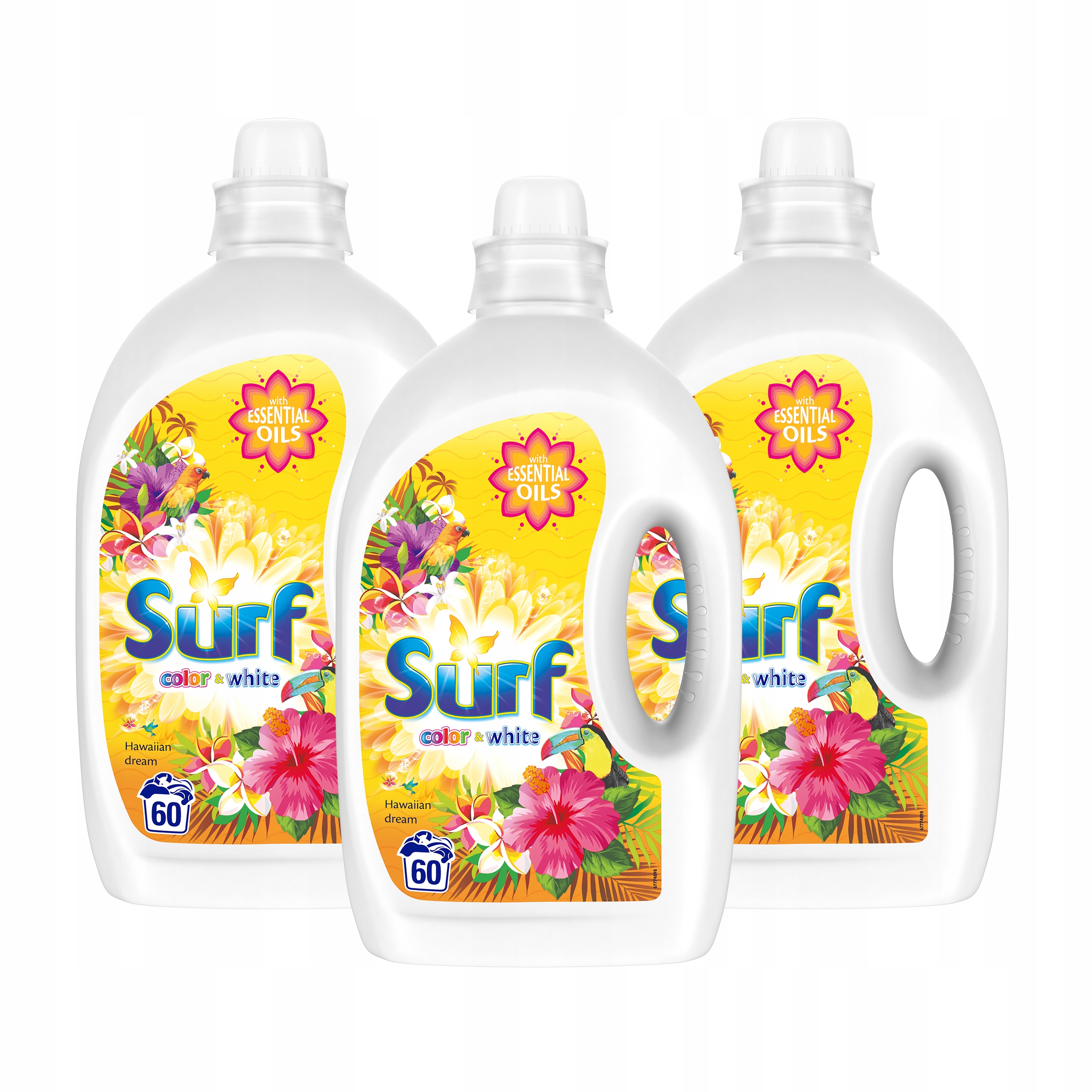Prací gél - Prací gél Surf 3x3l Hawaiian Dream Color 180 pr