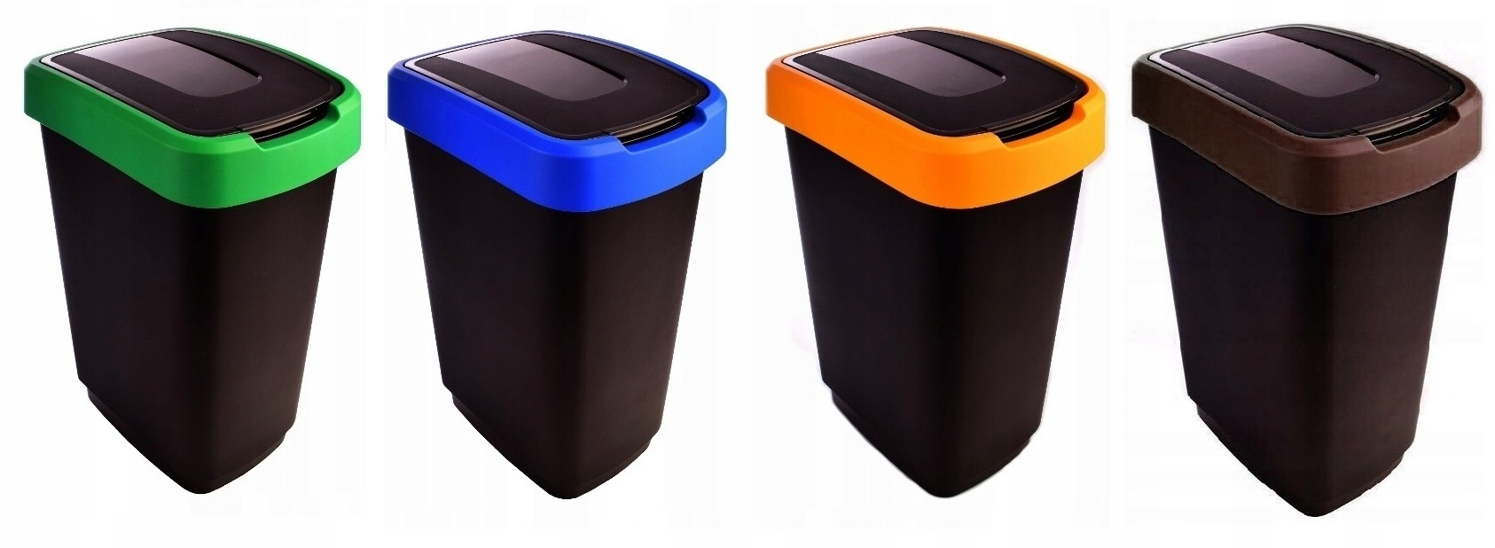 Nastavte nádobu na košík pre segregačný odpad 4x25l