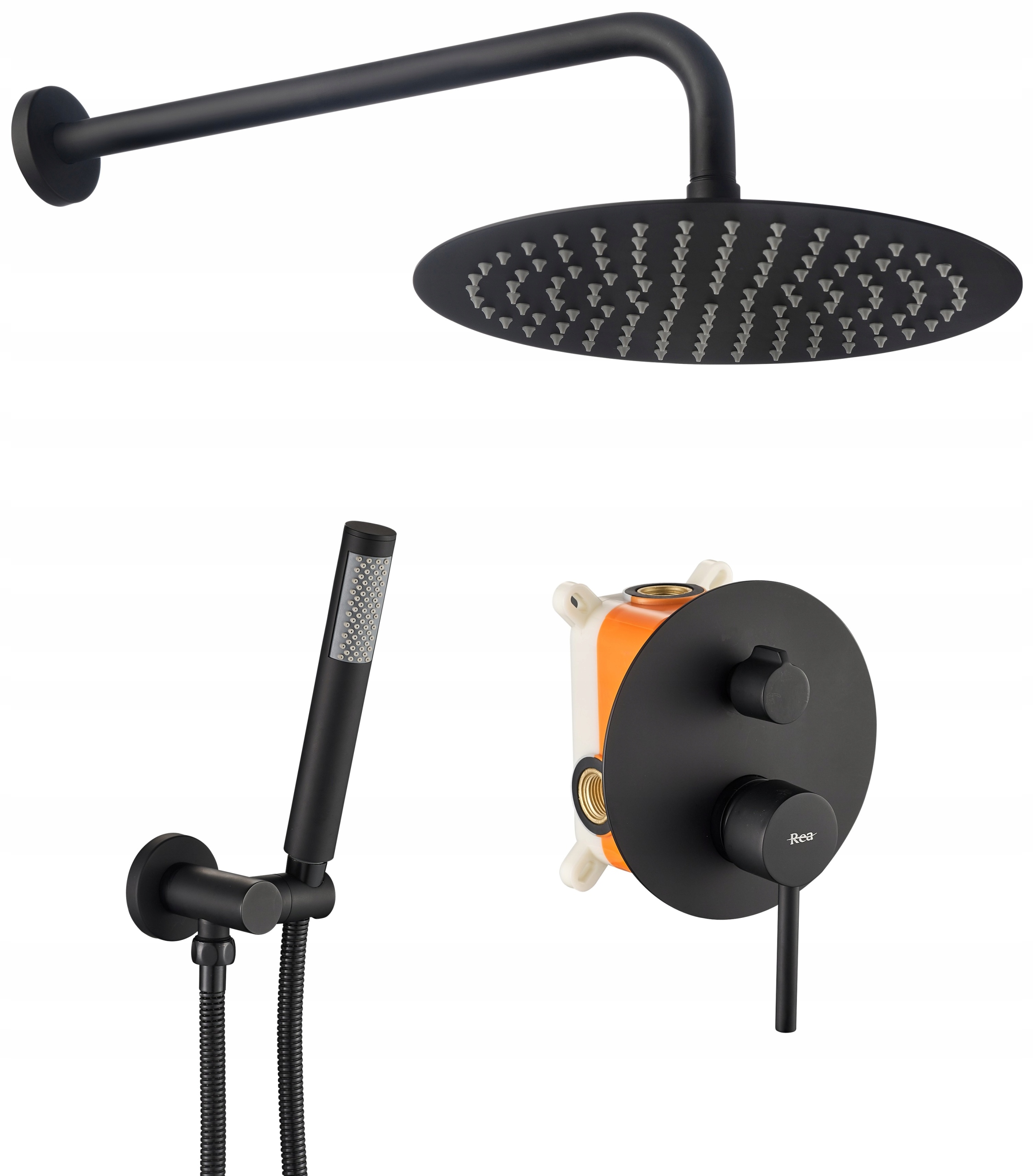 Lungo Black Rea Flush -Mounted Spray Set