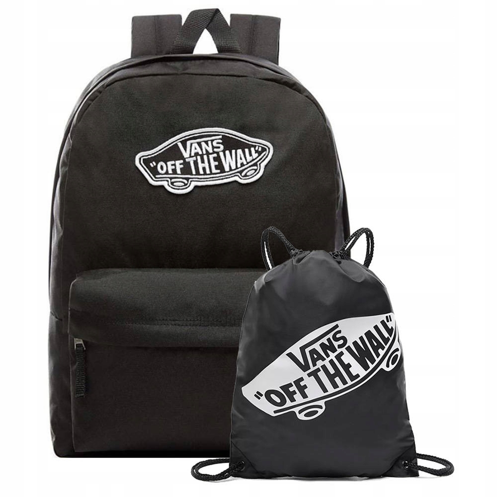 Single -Chamber School Batch Vans White, Black 22 L + Batoh Vans lavičky Biela, čierna, čierna